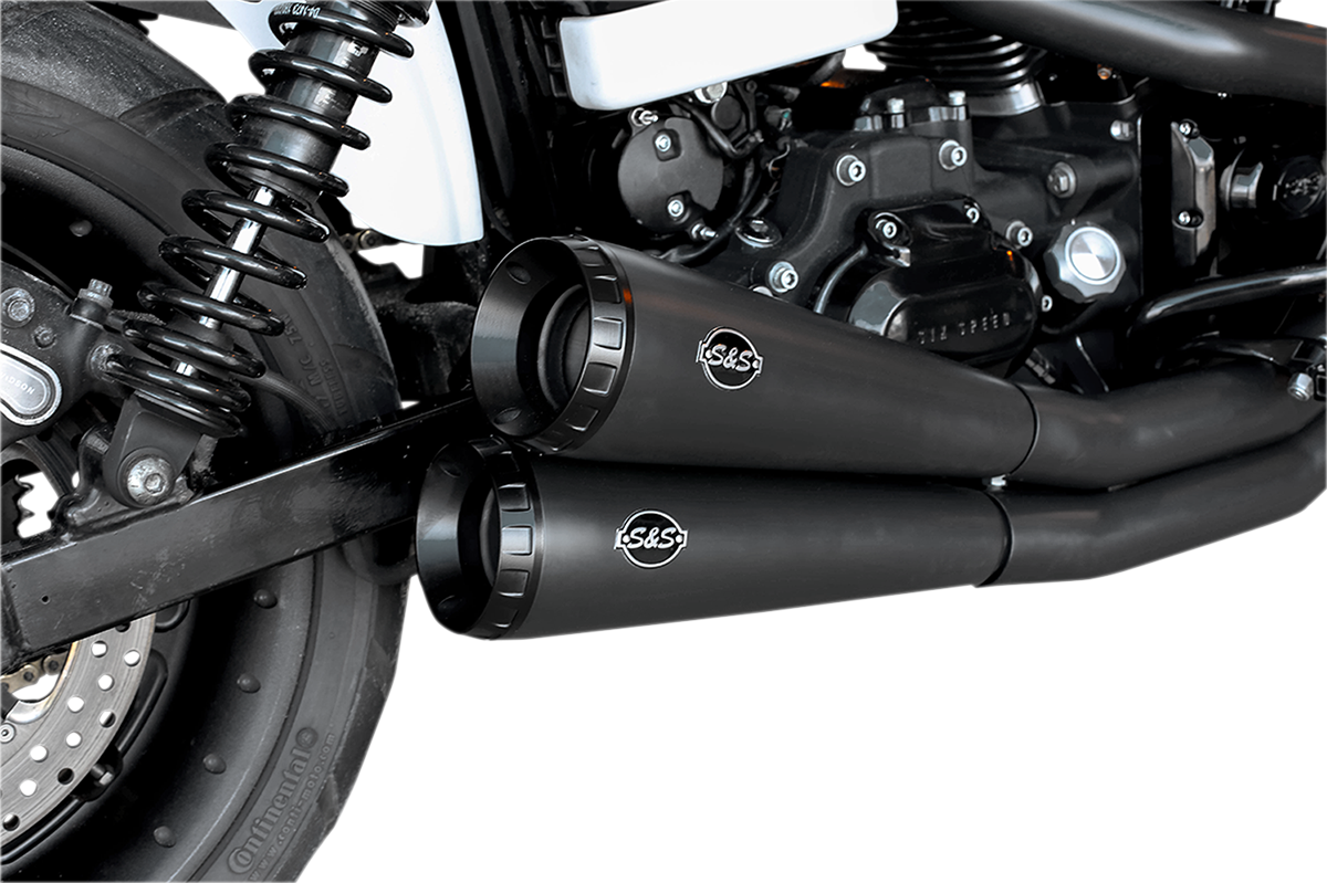 S&S CYCLE Grand National 2:2 Exhaust - Black Low Rider/Street Bob/Super Glide  2006-2017 550-0742