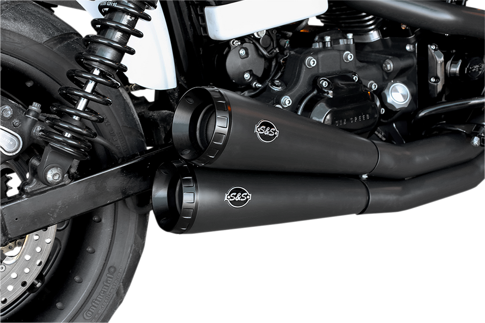 S&S CYCLE Grand National 2:2 Exhaust - Black Low Rider/Street Bob/Super Glide  2006-2017 550-0742