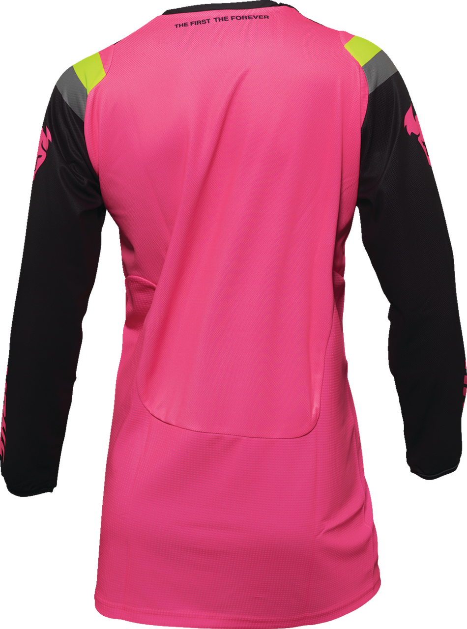 THOR Women's Pulse REV Jersey - Charcoal/Pink - Small 2911-0238