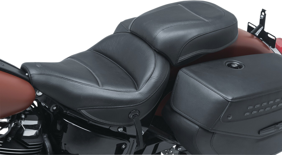 MUSTANG Max Profile Solo Touring Seat - without Driver Backrest - Black - Original - FLHC/FLDE 75880