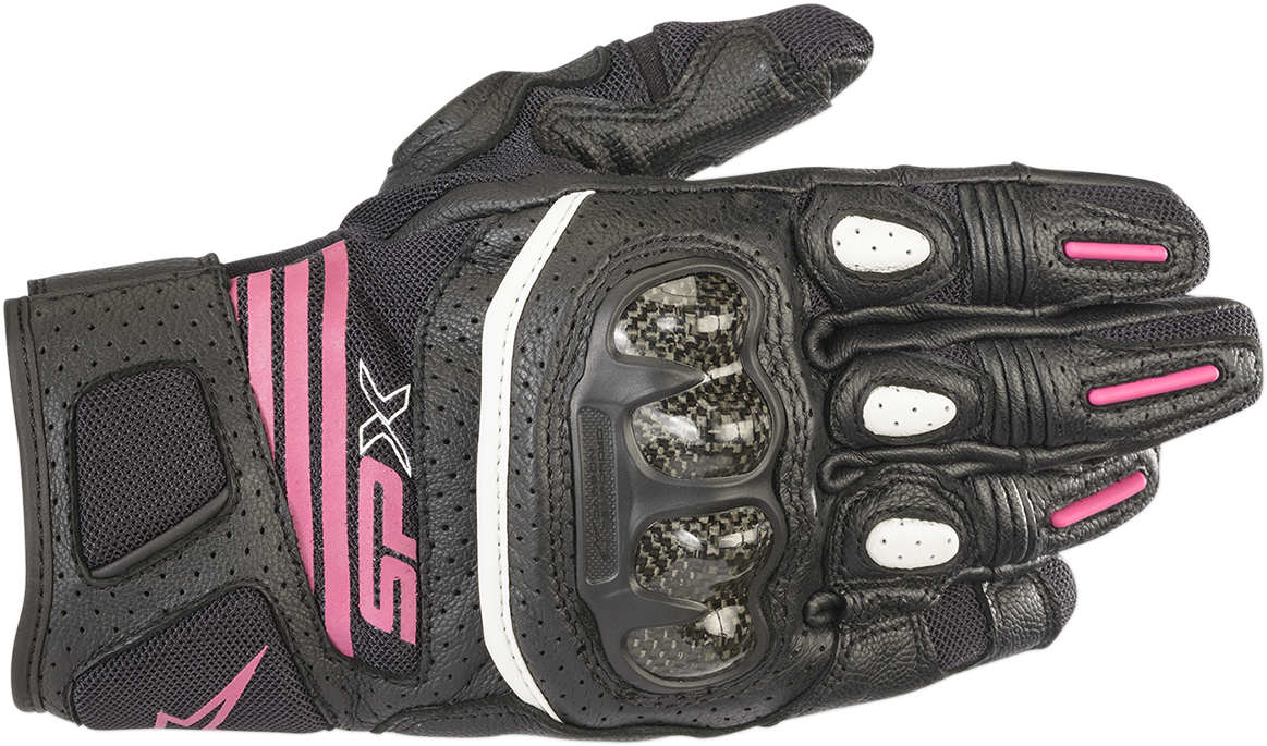 ALPINESTARS Stella SPX AC V2 Handschuhe, Schwarz/Fuchsia, Größe S, 3517319-1039-S