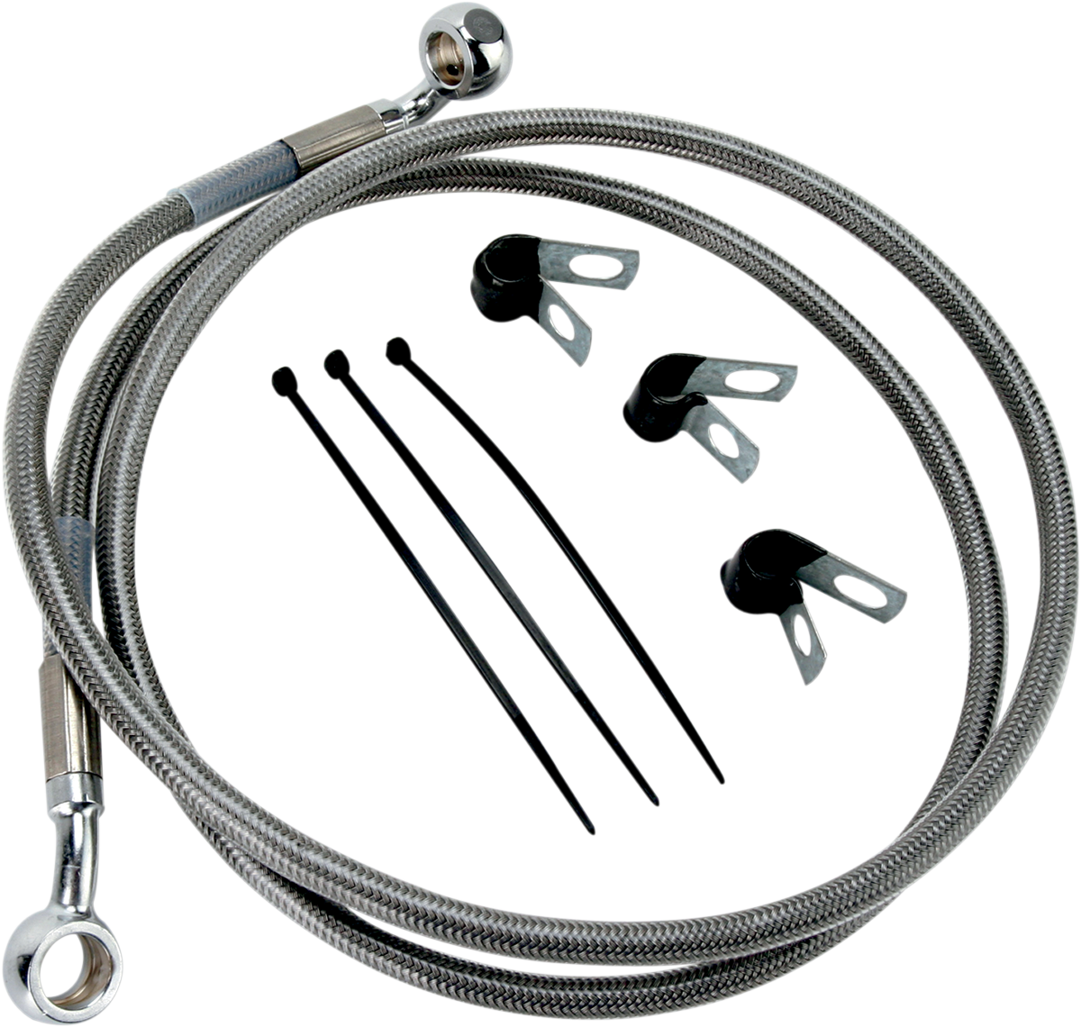 DRAG SPECIALTIES Brake Line - Front - +2" - Stainless Steel 660214-2