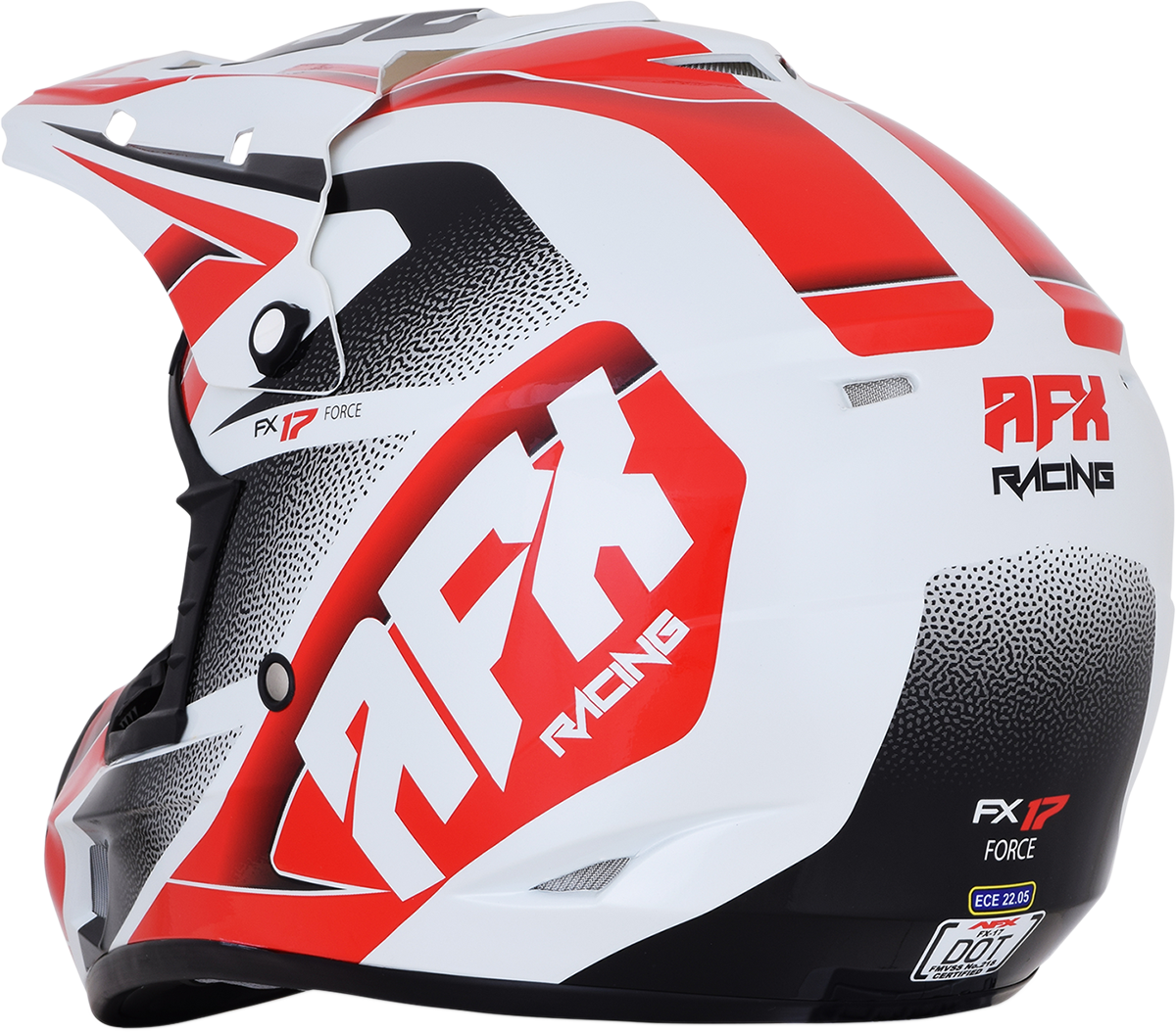 AFX Fx-17 Helmet - Force - Pearl White/Red - Xs 0110-5243