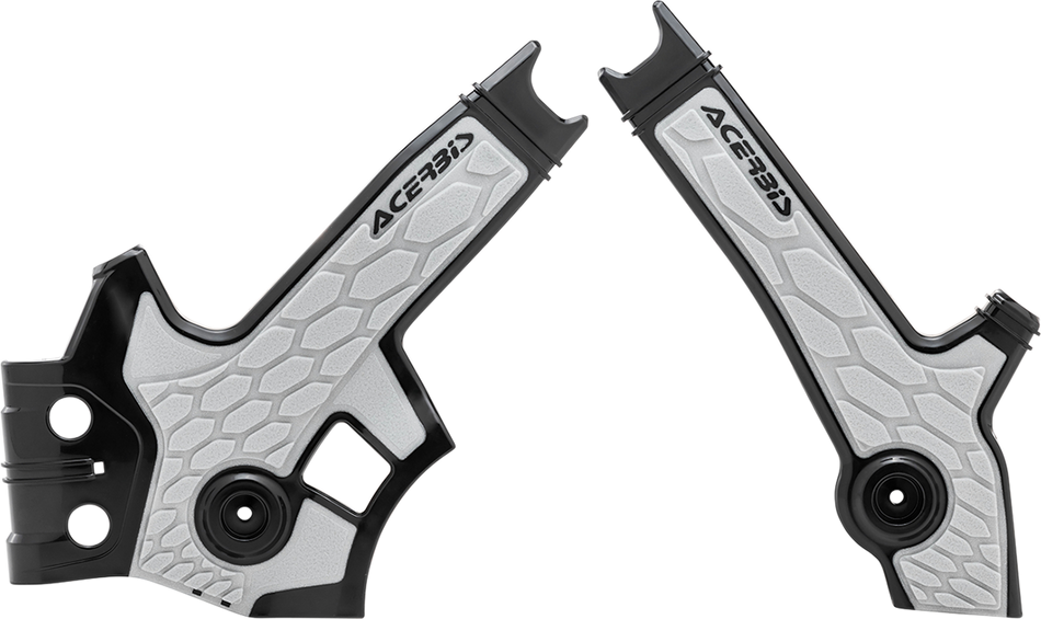 ACERBIS X-Grip Frame Guards - Black/Silver 2801931001