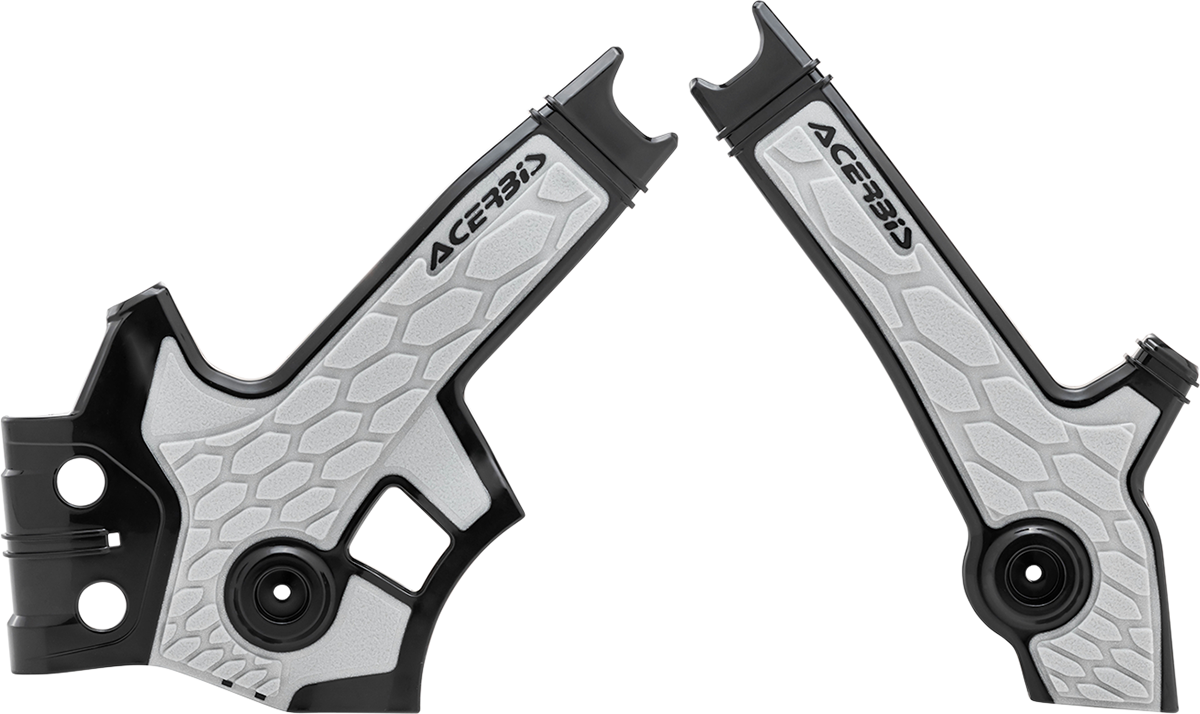 ACERBIS X-Grip Frame Guards - Black/Silver 2801931001