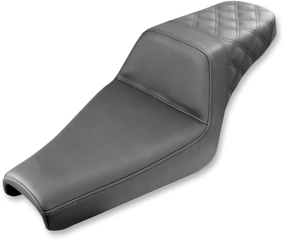 SADDLEMEN Step-Up Seat - Rear Lattice Stitch - Black - XL 807-11-173
