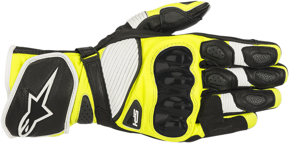 ALPINESTARS SP-1 V2 Gloves - Black/White/Fluo Yellow - 2XL 3558119-125-XXL