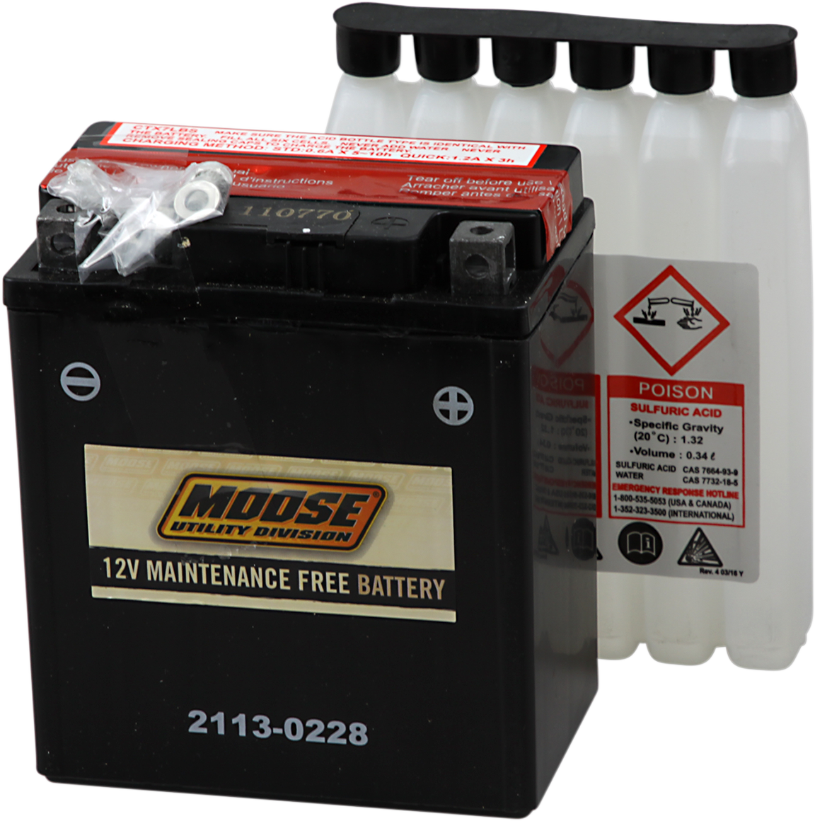 MOOSE UTILITY AGM Battery - YTX7L-BS 2113-0228