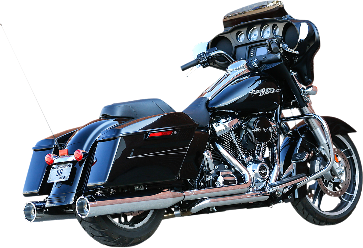 S&S CYCLE El Dorado Dual Exhaust System - Chrome - Chrome Tracer 550-0851A