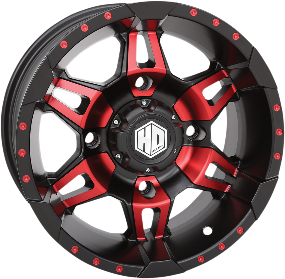 STI TIRE & WHEEL HD7 Wheel - Front/Rear - Red - 14x7 - 4/137 - 5+2 (+10 mm) 14HD707-RED