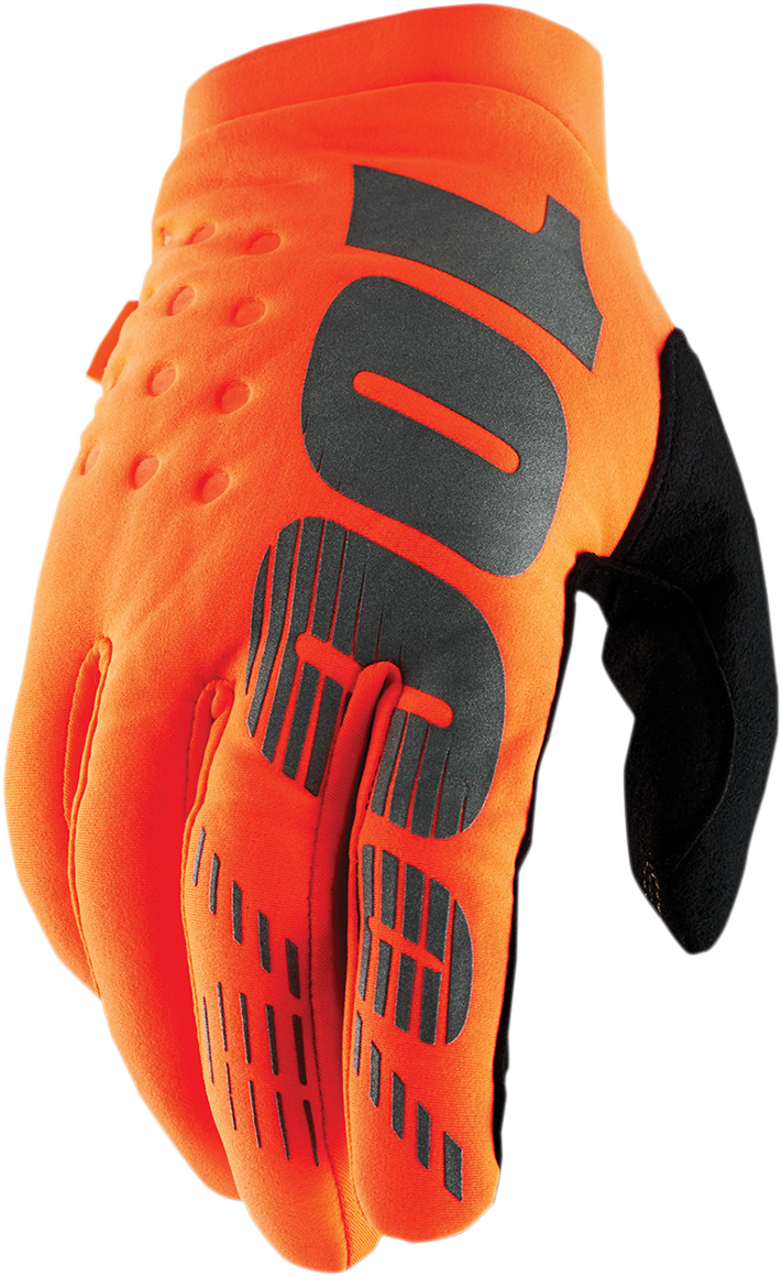 100% Youth Brisker Gloves - Orange/Black - Small 10004-00004