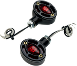 JOKER MACHINE LED Turn Signals - Black with Red LEDs 05-250-RB