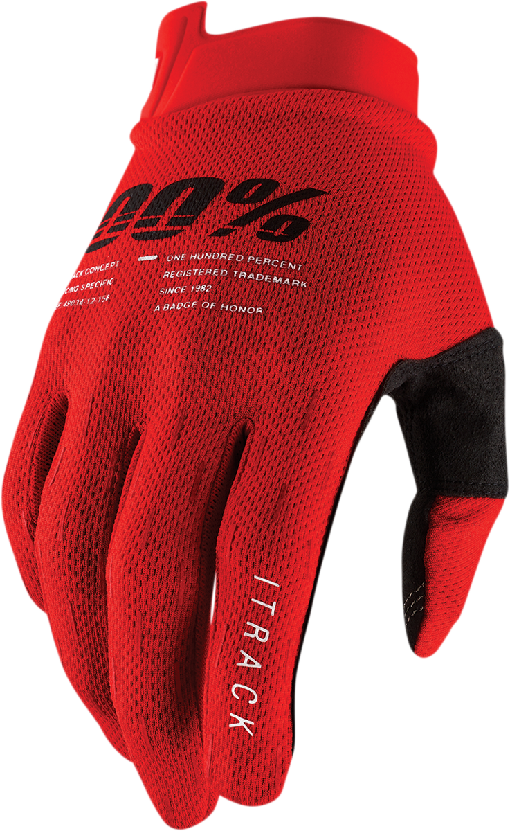 100 % iTrack-Handschuhe – Rot – XL 10008-00018