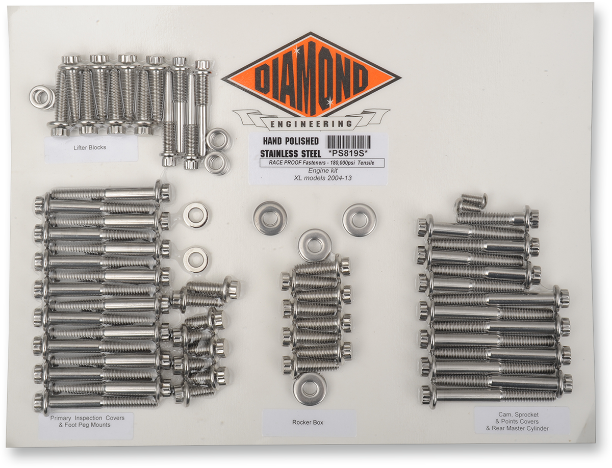 DIAMOND ENGINEERING Bolt Kit - Engine - XL PS819S