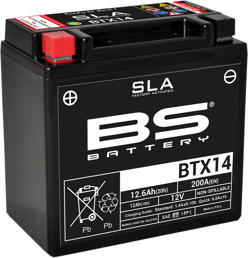 BS BATTERY Battery - BTX14 (YTX) 300681