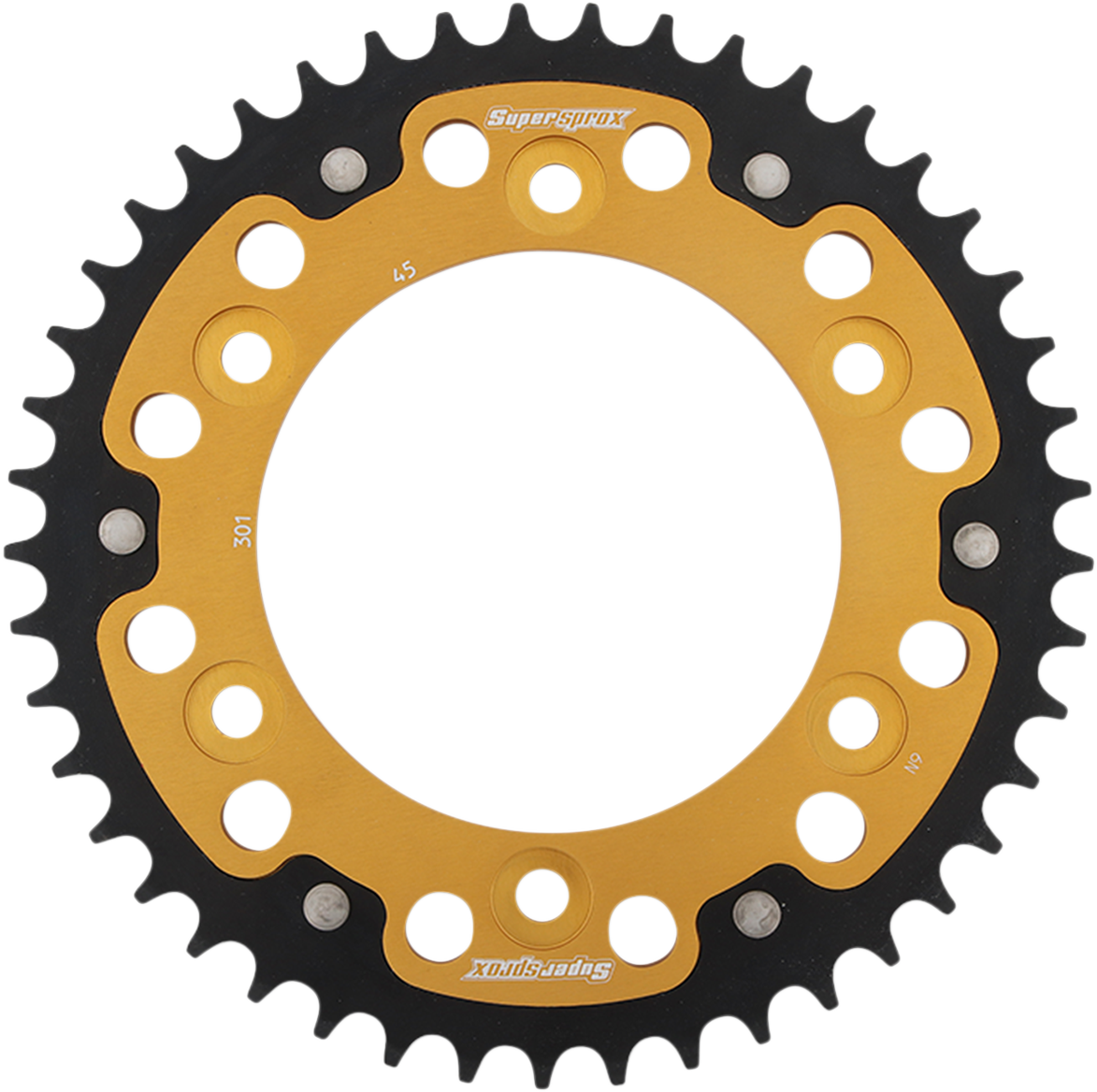 SUPERSPROX Stealth Rear Sprocket - 45 Tooth - Gold - Honda RST-301-45-GLD