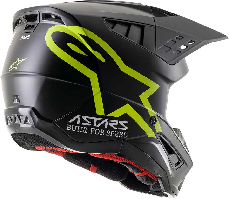 ALPINESTARS SM5 Helmet - Compass - Matte Black/Yellow Fluo - Medium 8303321-1559-MD