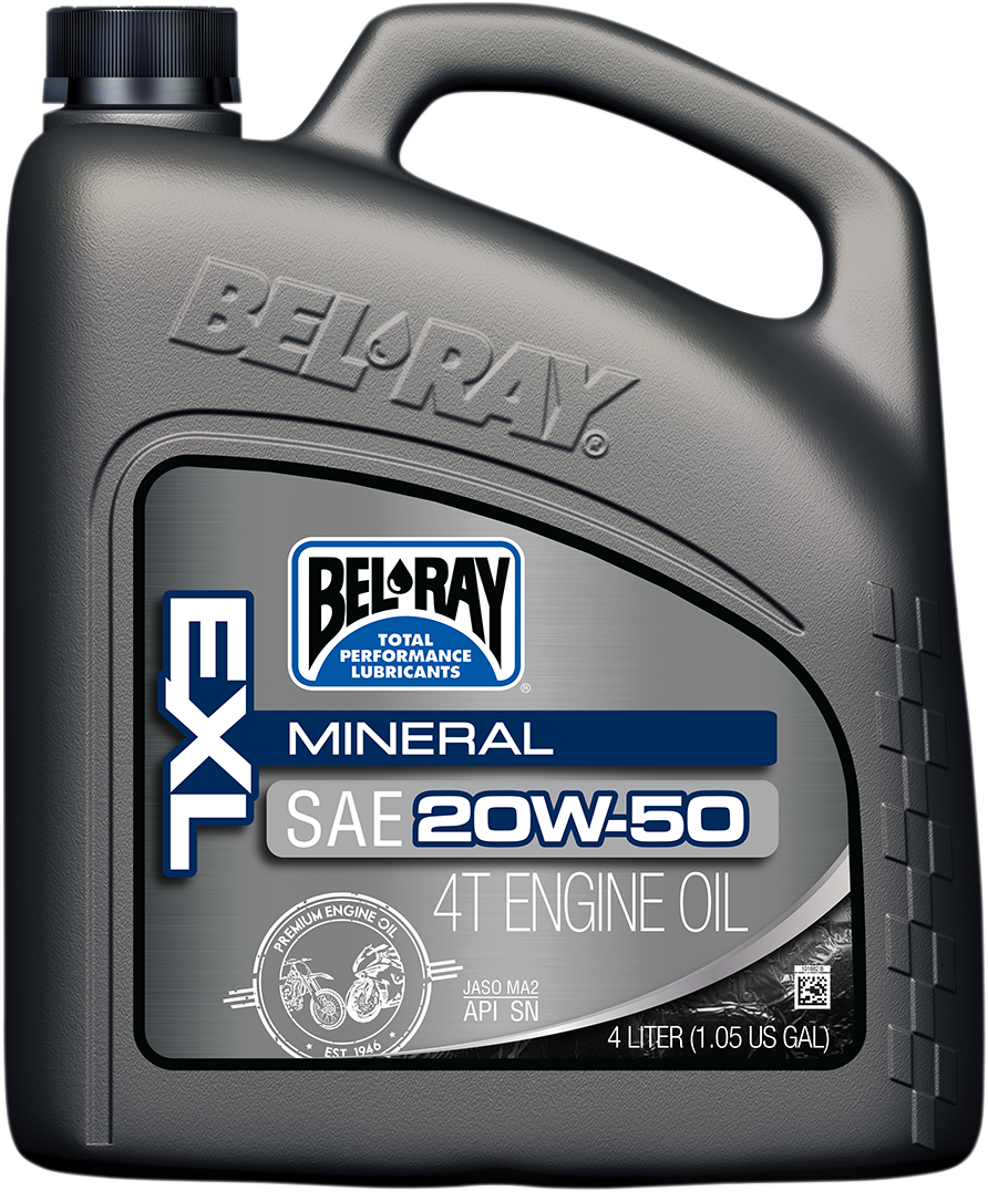 BEL-RAY EXL 4T Mineral Oil - 20W-50 - 4L 99100-B4LW