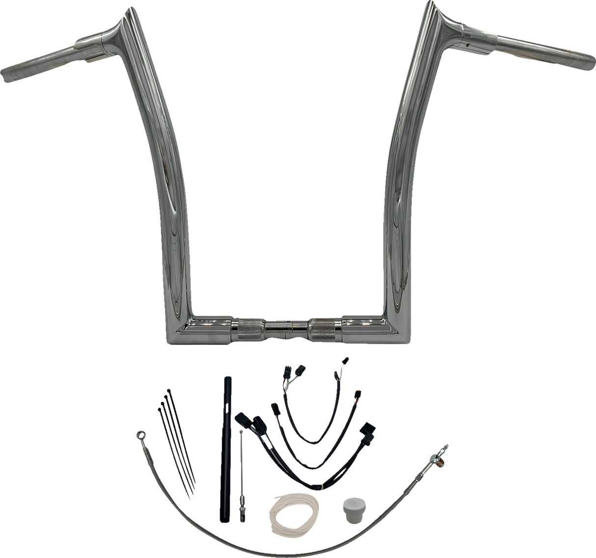 FAT BAGGERS INC. Handlebar Kit - Pointed Top - 16" - Chrome 819616