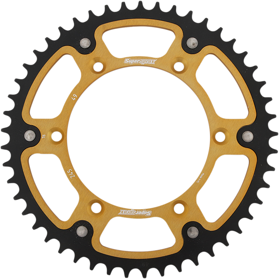SUPERSPROX Stealth Rear Sprocket - 49 Tooth - Gold - Yamaha RST-245-49-GLD