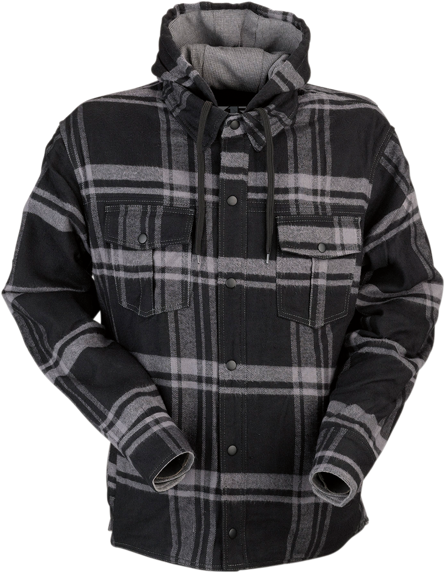 Z1R Timber Flannel Shirt - Black/Gray - Large 3040-2834