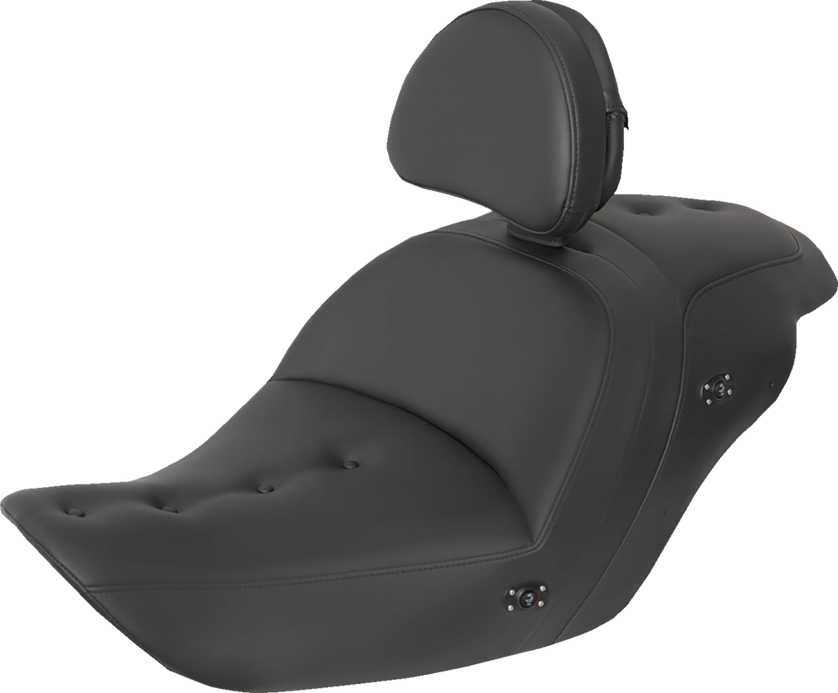 SADDLEMEN Heated Roadsofa Pillow Top Seat - With Backrest - Black H23-20-181BRHCT