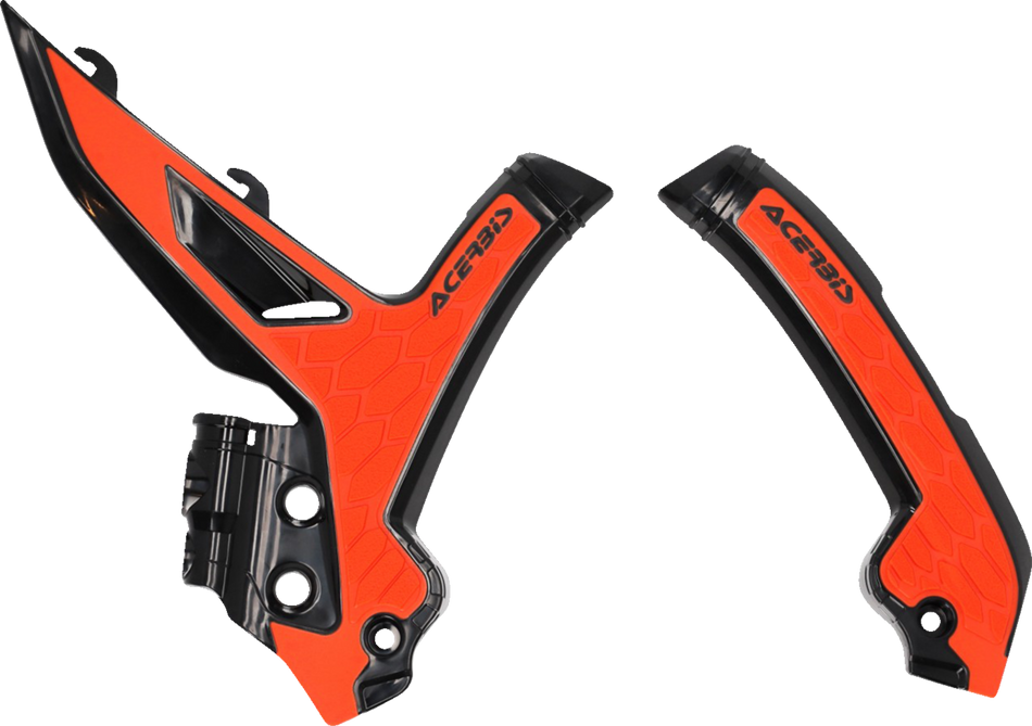 ACERBIS X-Grip Frame Guards - OEM '16 Orange/Black - KTM 2975045229