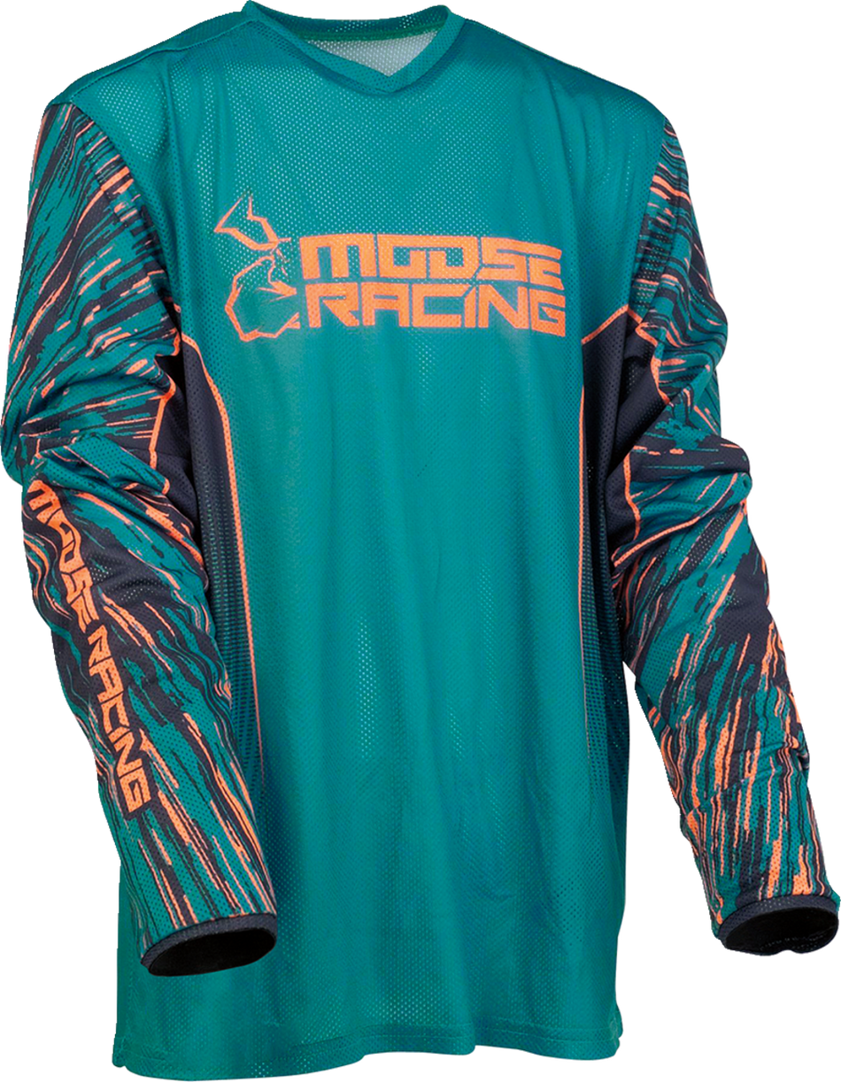 Camiseta juvenil MOOSE RACING Agroid - Azul/Naranja - Grande 2912-2332