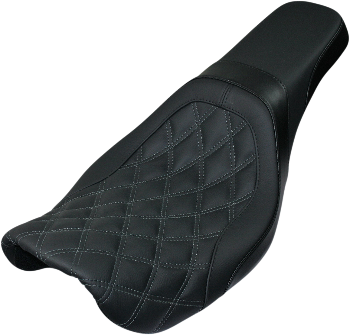 DANNY GRAY Weekday™ 2-Up Seat - Double Diamond w/ Gray Stitching - Black FXD 22-608DIA