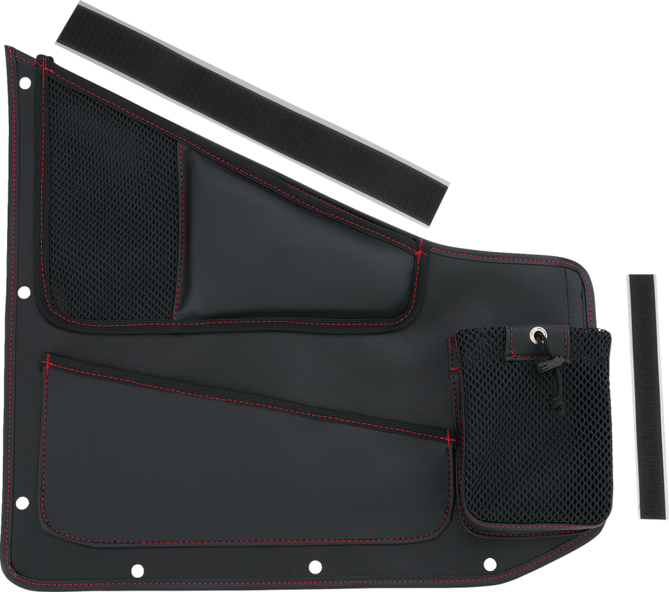 SHOW CHROME Kaliber Organizer - Driver - Black with Red Stitching H44-7DRED