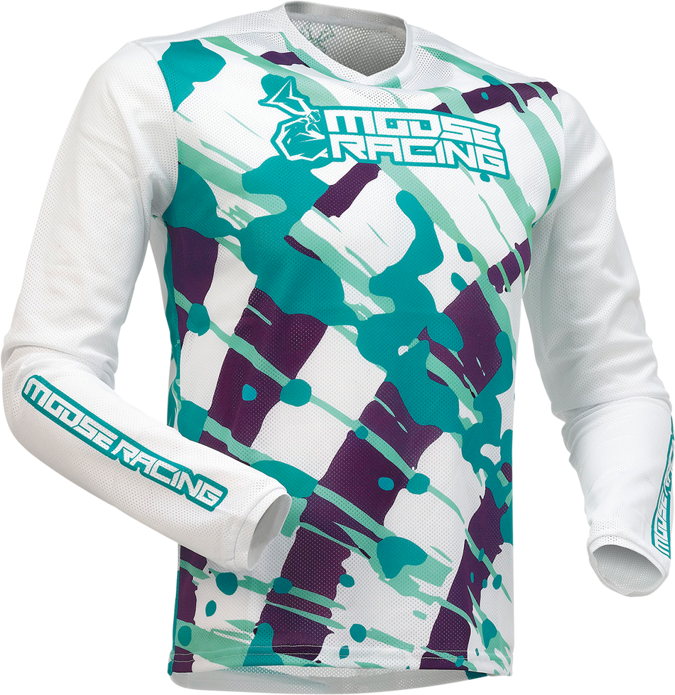 MOOSE RACING Youth Agroid Mesh Jersey - Purple/Teal - XL 2912-2173