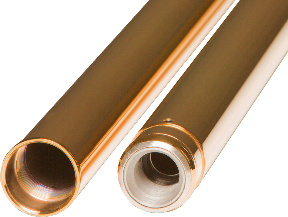 CUSTOM CYCLE ENGINEERING Inverted Fork Tubes - Gold - 43 mm - +2" Length 710075