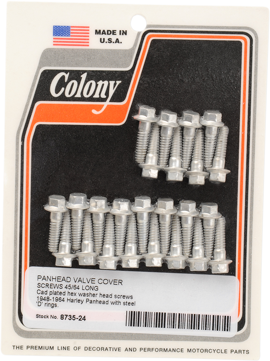 COLONY Screws - Valve Cover - Cadmium 8735-24