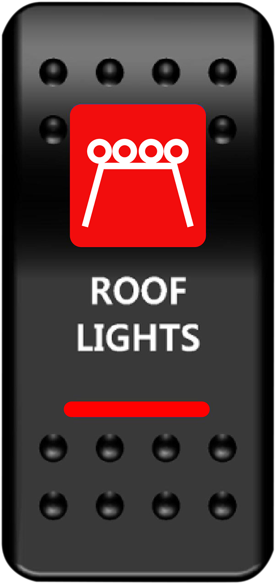 MOOSE UTILITY Rocker Switch - Roof Light - Red RFL-PWR-R