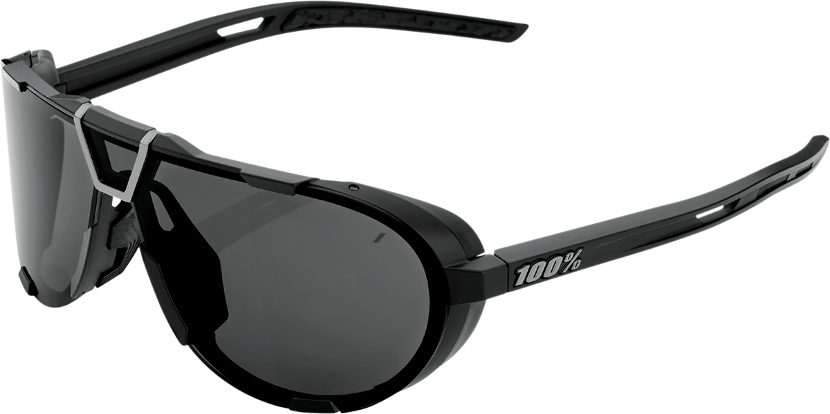 100% Westcraft Sunglasses - Matte Black - Smoke 61046-102-01