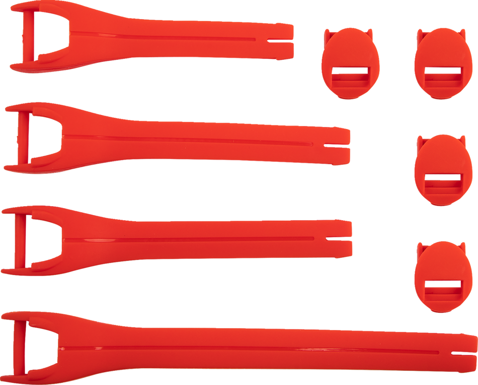 MOOSE RACING Qualifier Boot Strap Kit - Red - Size 10-15 3430-1018