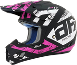 AFX FX-17 Helmet - Attack - Matte Black/Fuchsia - XS 0110-7166