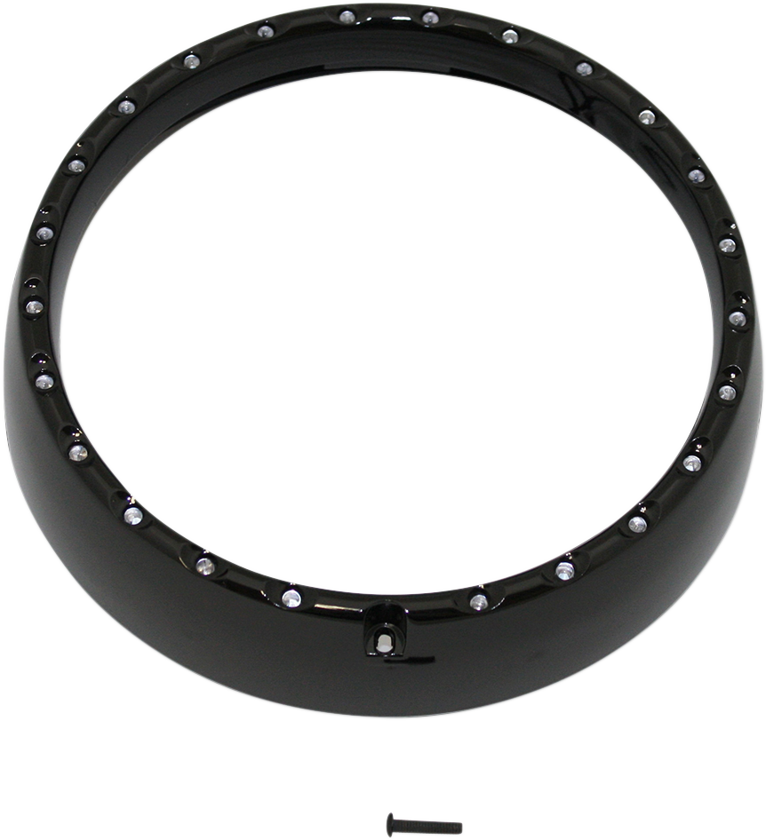 CUSTOM DYNAMICS Halo Headlight Trim Ring - FLHT '06-'13 - Black CDTB-7TR-2B