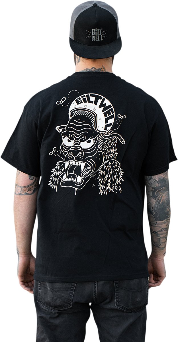BILTWELL Go Ape T-Shirt - Black - Small 8101-051-002