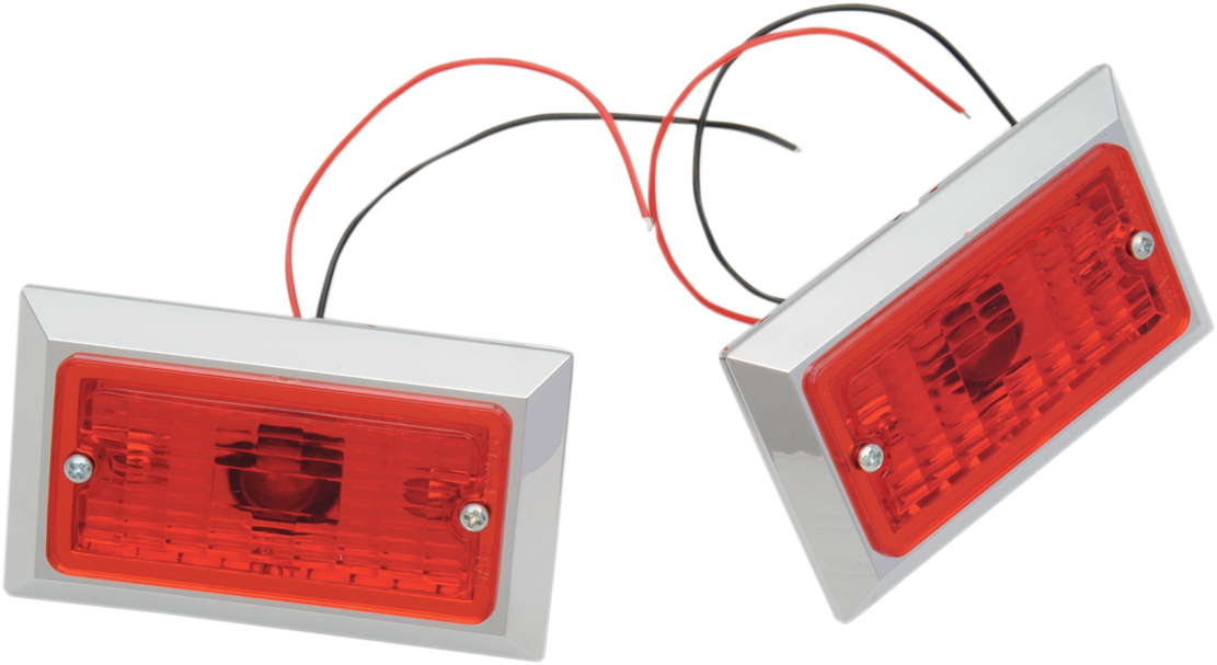 CHRIS PRODUCTS Marker Lights - Dual Filament - Red 0814R-2