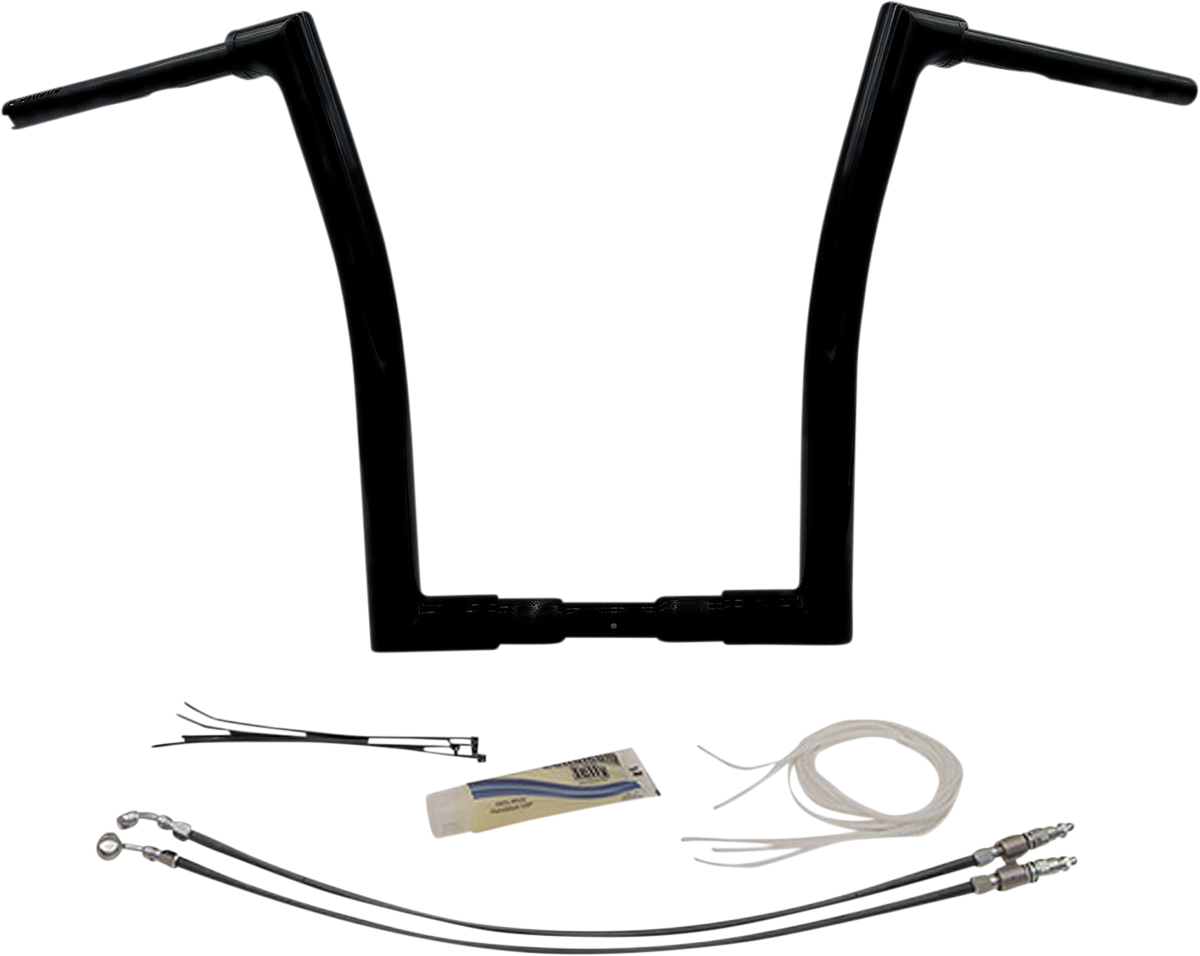 FAT BAGGERS INC. Handlebar Kit - Flat Top - 16" - Black 609316-B