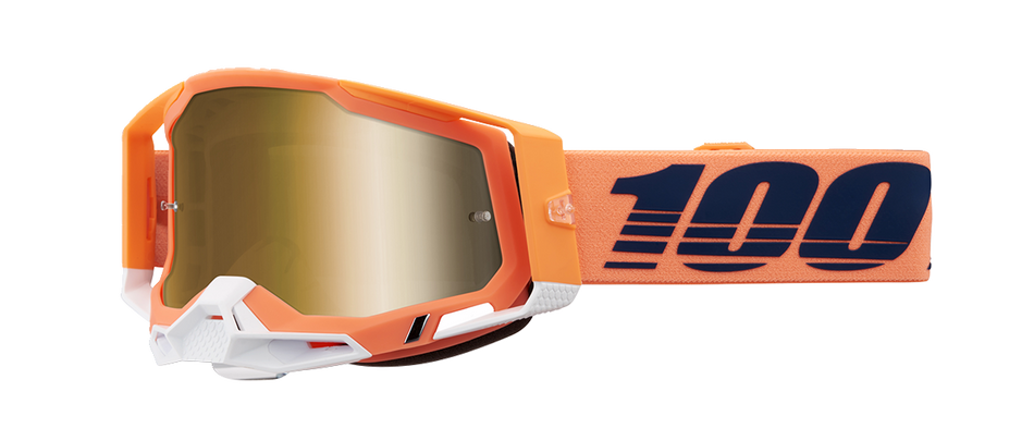 100% Racecraft 2 Goggles - Coral - True Gold Mirror 50010-00018