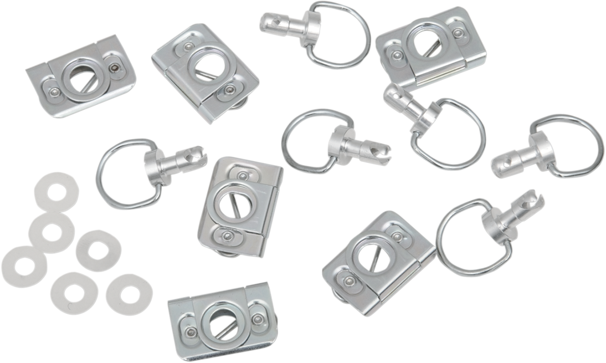 CYCLE PERFORMANCE PROD. D-Ring Kit - Silver Clips CPP/9030