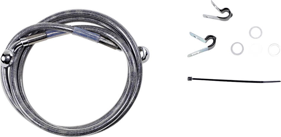 DRAG SPECIALTIES Brake Line - Front - +10" - Stainless Steel - XL 660310-10