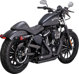 VANCE & HINES Shortshots Staggered Exhaust System - Black Iron 883 /1200 47329