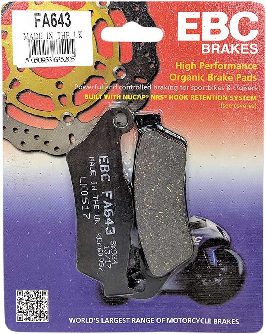EBC Organic Brake Pads - FA643 FA643