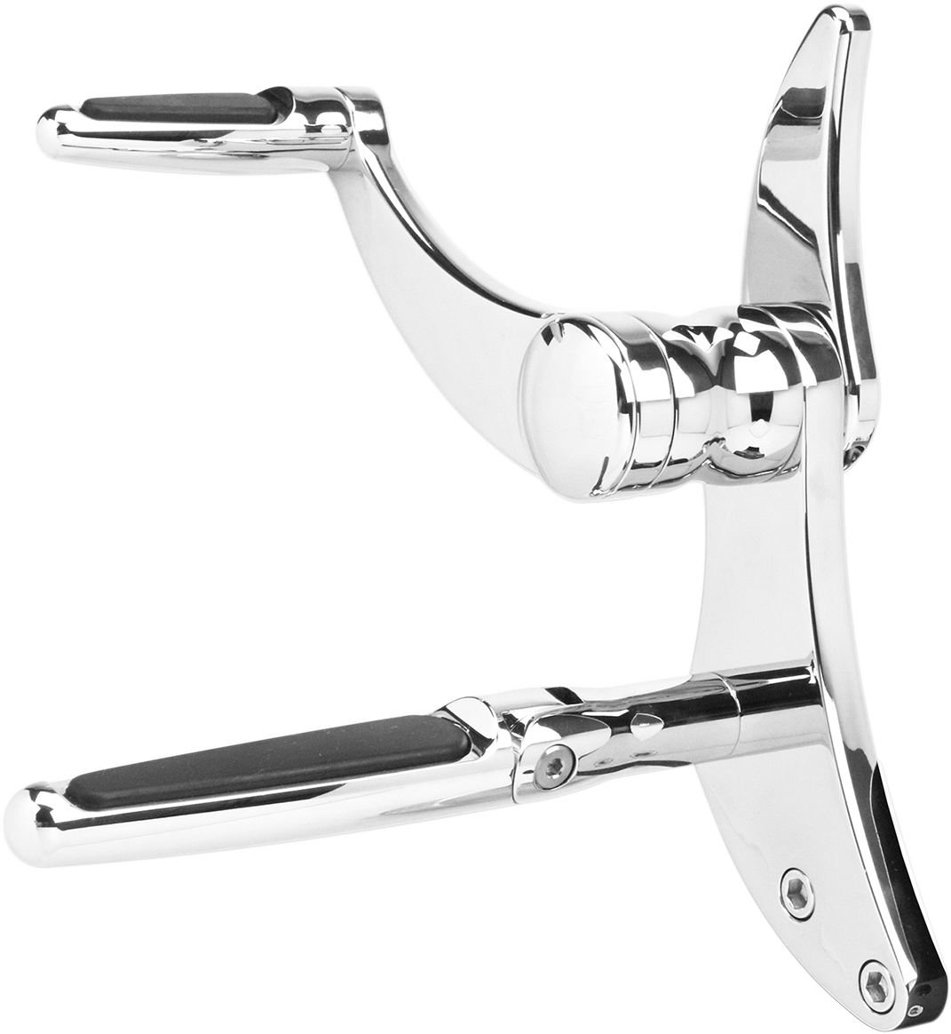 HAWG HALTERS Forward Control - '14+ FLH - Chrome - Standard - Folding Rubber Inlay Pegs - Solid Lever FCK-F14CS-FR