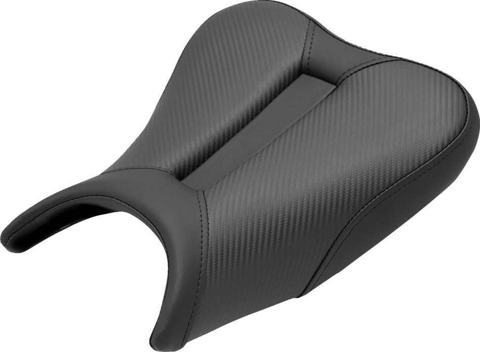 SADDLEMEN Track Seat - Solo - Carbon Fiber - Black - Ninja 400 '18-'22 0810-K080