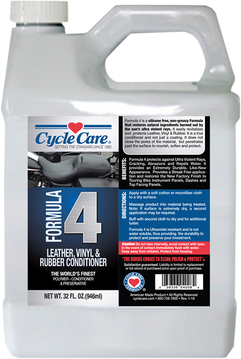 CYCLE CARE FORMULAS Formula 4 Leather Vinyl - 32 U.S. fl oz. 4032