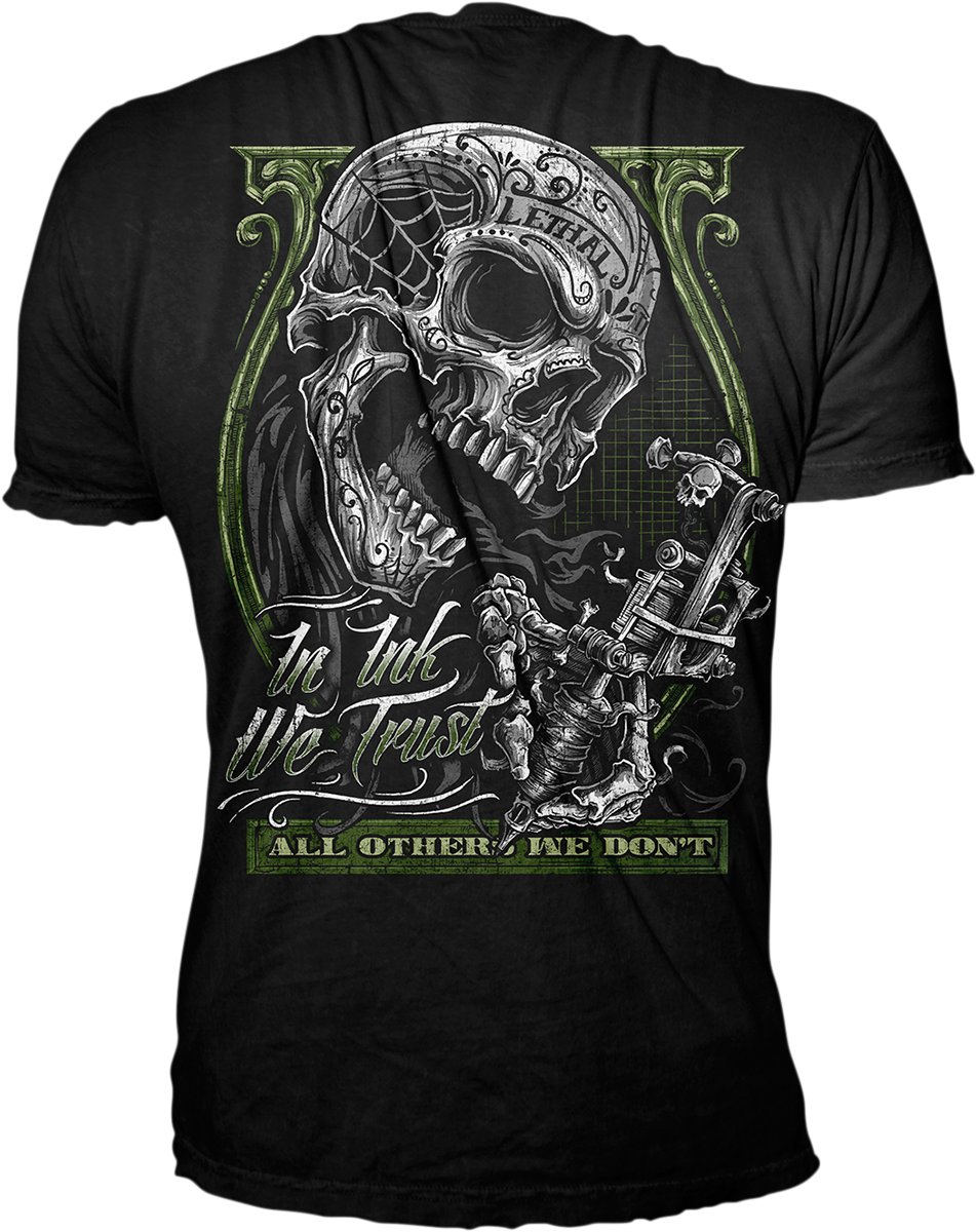 LETHAL THREAT Ink We Trust T-Shirt - Black - 3XL LT30881XXXL